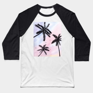 Palm Trees Sunset Baseball T-Shirt